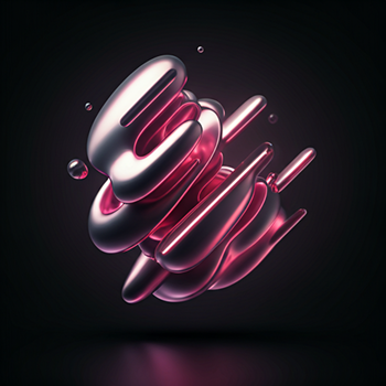 Abstract metallic 3D visual